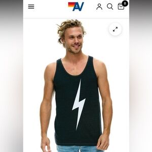 Aviator Nation Mens Bolt Tank -charcoal-